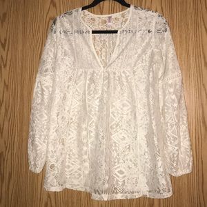 Xhilaration long sleeve lace blouse